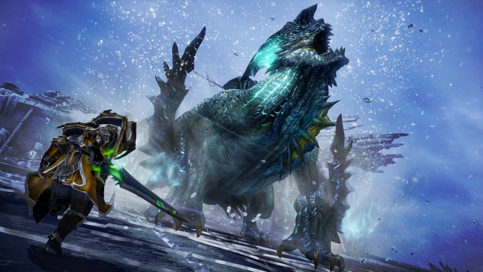 In den Guardian-Raids müsst ihr ein bedrohliches Monster im Monster-Hunter-Stil erledigen,