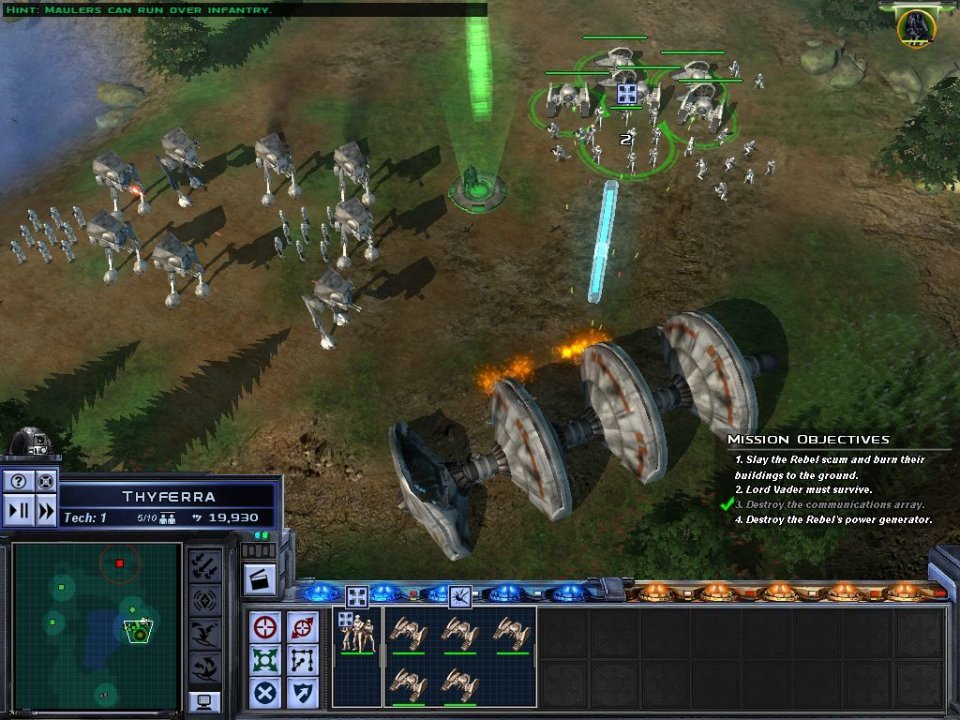 Star Wars: Empire at War (2006) spielt zeitlich zwischen den Ereignissen von Die Rache der Sith und Eine neue Hoffnung. Der unabhängige Entwickler Petroglyph Games wurde 2003 von drei ehemaligen Westwood-Programmierern gegründet und ist bis heute im Genre aktiv.