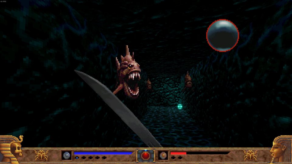 Auch gelegentliche Tauchgänge stehen auf dem Programm. Für einen Shooter aus der Zeit bot Powerslave ungewöhnlich viel Erkundung.