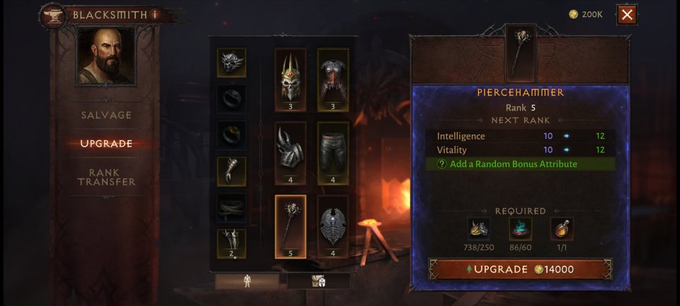 Eure Items könnt ihr mit der Zeit aufwerten. Das ist teuer, allerdings lassen sich die Ränge unkompliziert auf neue Ausrüstung übertragen.&nbsp;(Screenshot aus der Beta)
