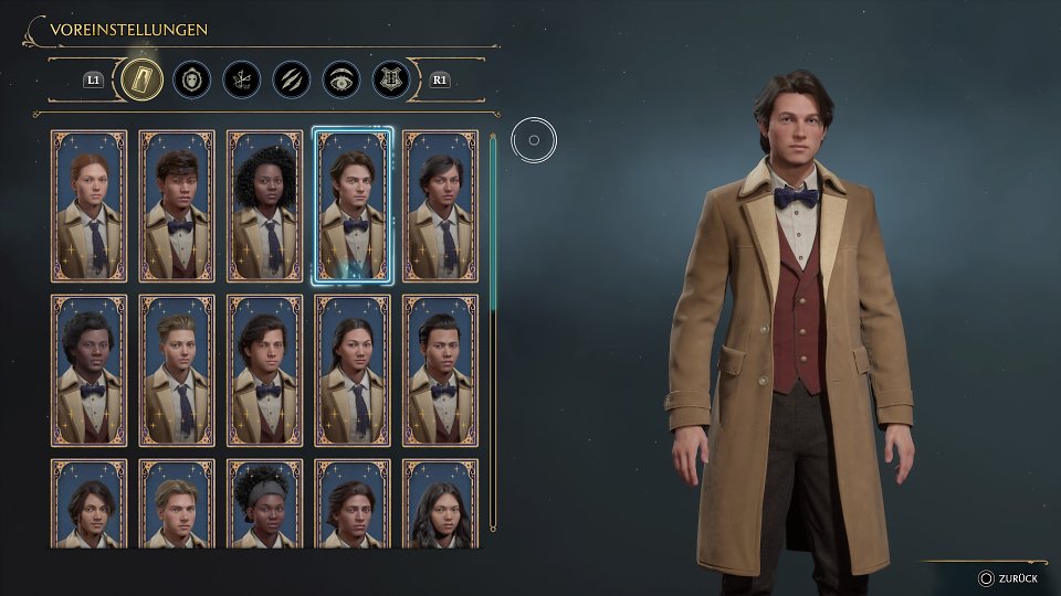 Charaktererstellung in Hogwarts Legacy