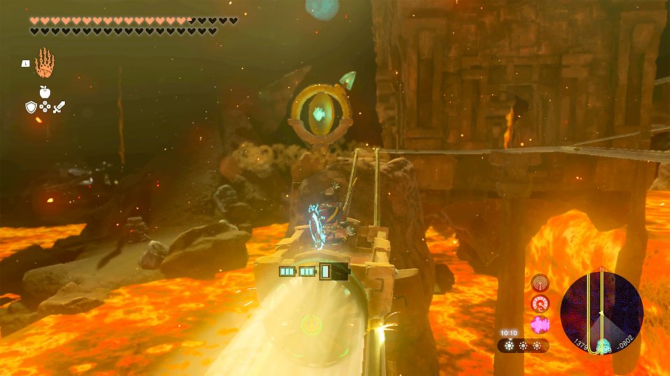 Lorenfahrt im Feuertempel von The Legend of Zelda: Tears of the Kingdom