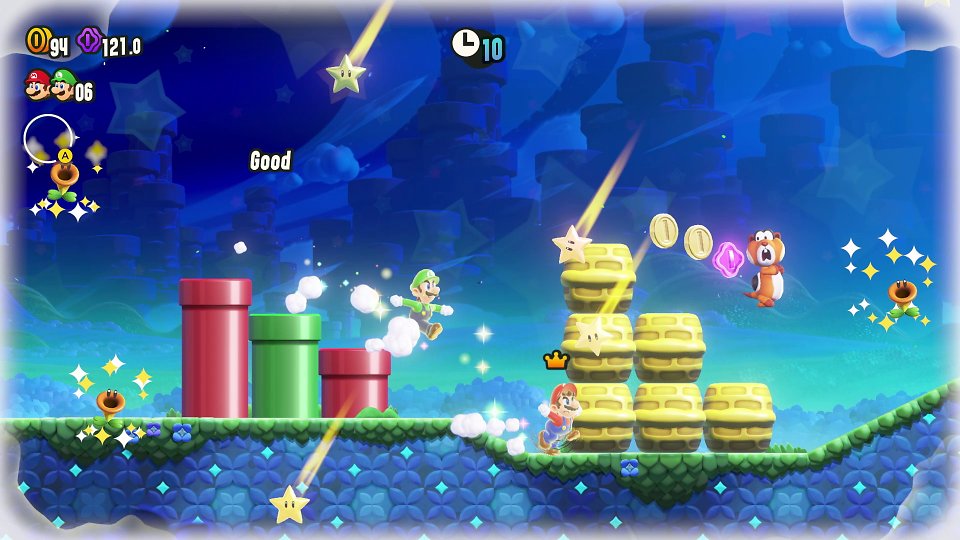 Herabfallende Power-Sterne