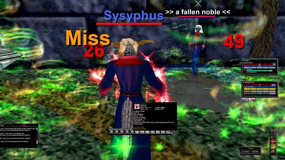 Das offizielle EverQuest: Legends von Daybreak Games verpasste ihrem Trailer-Charakter den Namen 'Sysyphus' - passend, denn damals galt die Devise 'Teamwork oder sterben'.