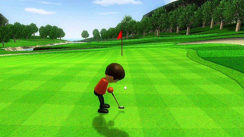 Ein Mii beim Golfen.