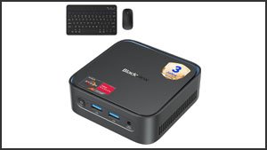 Blackview MP50 (AMD Ryzen 5, Radeon Vega 8, 16 GB RAM, 512 GB SSD, Windows 11 Pro) inklusive Tastatur und Maus