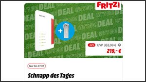 NUR HEUTE: FRITZ!Box 7690 zum Bestpreis, Sandisk USB-Stick gratis dazu